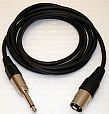 AH Jack mono / XLR samček kábel 2m - čierny