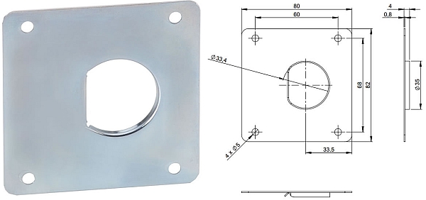 AHALL 16542 Redukčná doska pre uzáver 16540