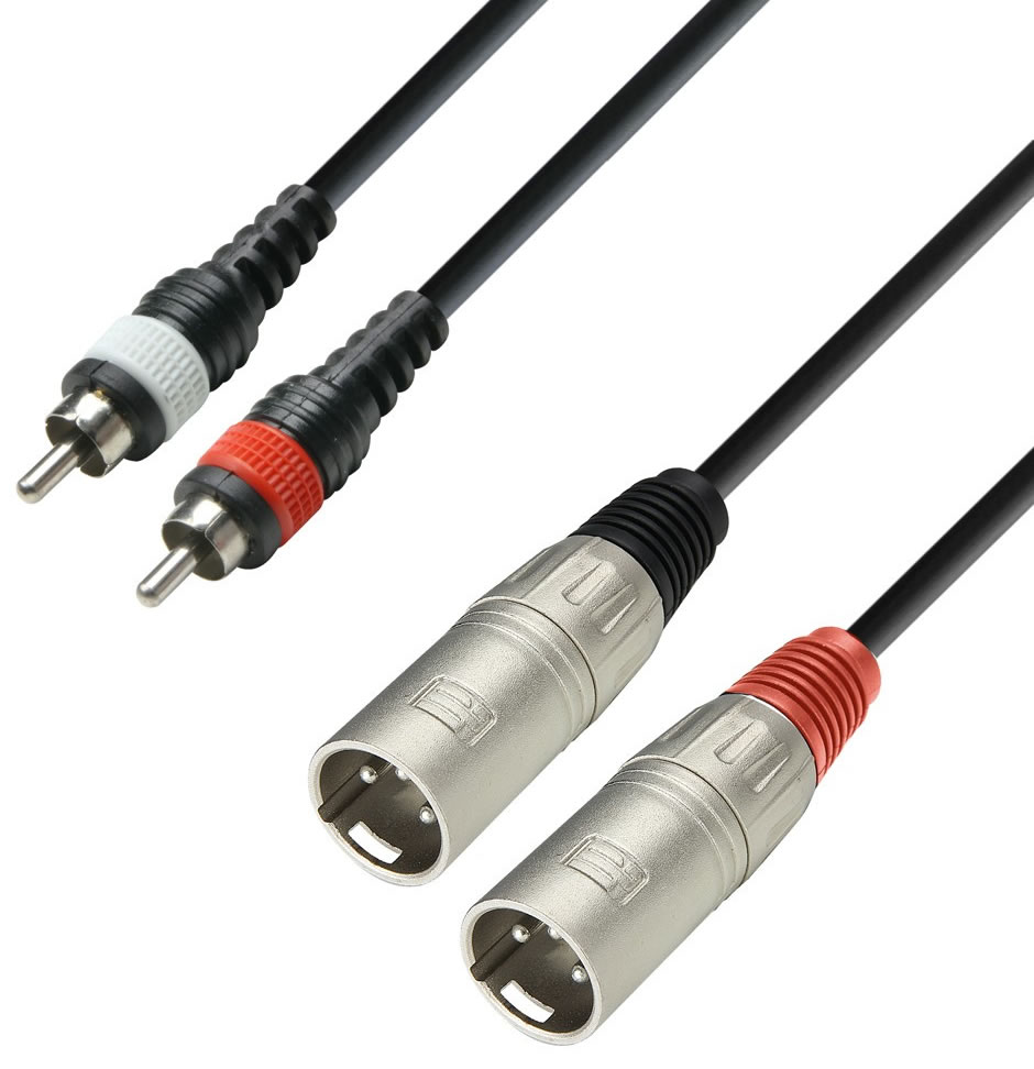AHALL K3TMC-0600 Kábel 2xRCA/2xXLR samec 6m