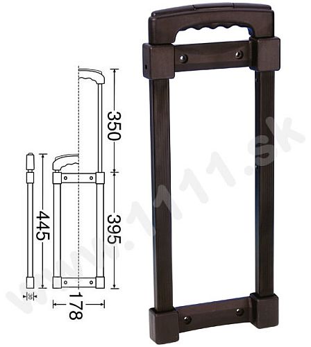 AHALL 34703 Rukoväť výsuvná 745 mm