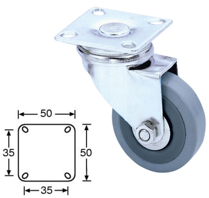 AHALL 3701 Otočné koliesko malé bez brzdy