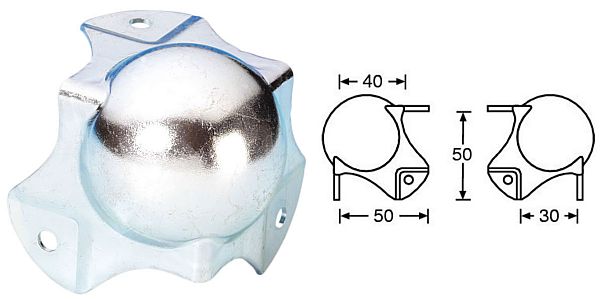 AHALL 4124 Roh stredný s prelisom na lištu