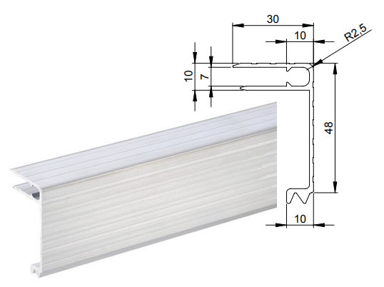 AHALL 6116 Vekový profil 7 mm výška 49 mm