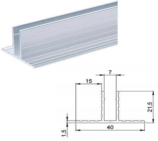 AHALL 6210 Priečkový Tprofil 7 mm
