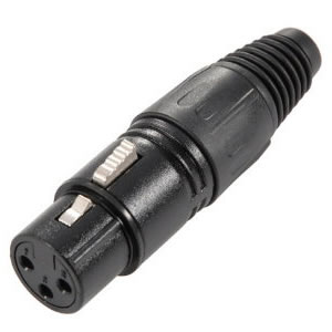 AHALL K3CXF3BLK Cannon káblová samička čierna