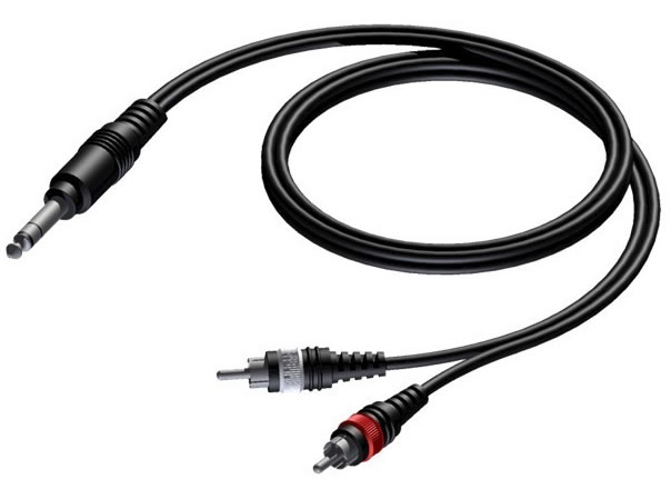 EXP CAB719/3 kábel JACK/2xRCA 3m