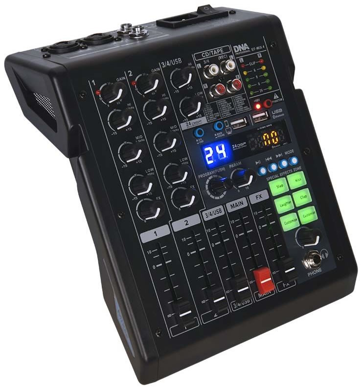 DNA EF-MIX 4 USB, Bluetooth, MP3 mixpult