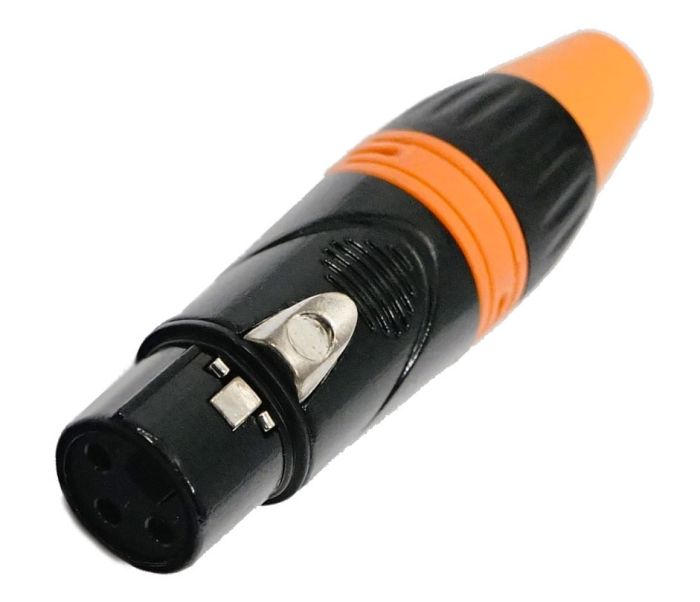 FOS XLR3-F Cannon káblová samička Black