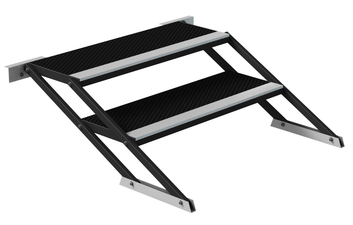 GLOBAL TRUSS Nastaviteľné schody pre pódiá 40-60cm