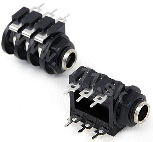 INV JACK 6,3mm zásuvka panel stereo - J600FI 