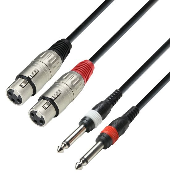 AHALL K3TFP-0300 Kábel 2xJack/2xXLR samička 3m