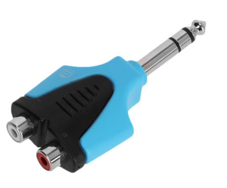 AHALL K4AYRF2JM3 BLU Redukcia 2xRCA-Jack 6,3 mm