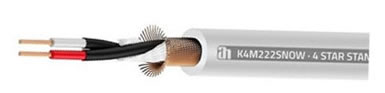 AHALL K4M222 SNOW symetrický kábel - biely