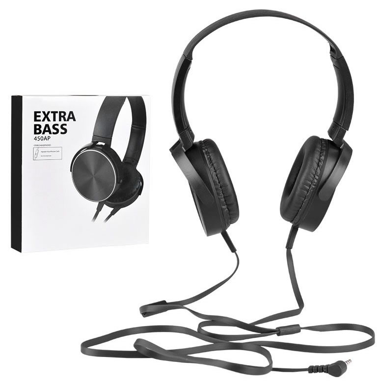 NN 450AP Black slúchadlá Extra Bass