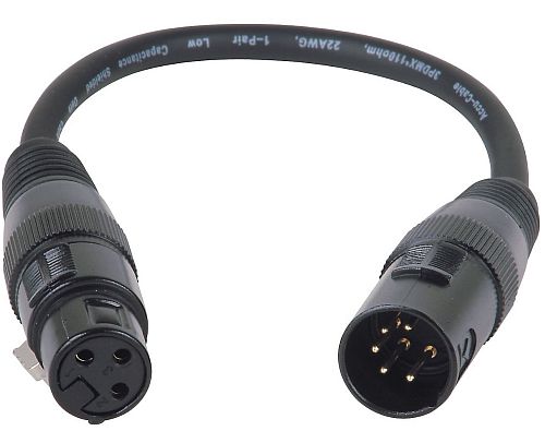 DC DMX XLR3/ XLR5 pin kábel 2m