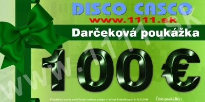 Darčeková poukážka DISCO CASCO 100€