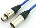 DC NEUTRIK DMX XLR/XLR kábel 1m modrý